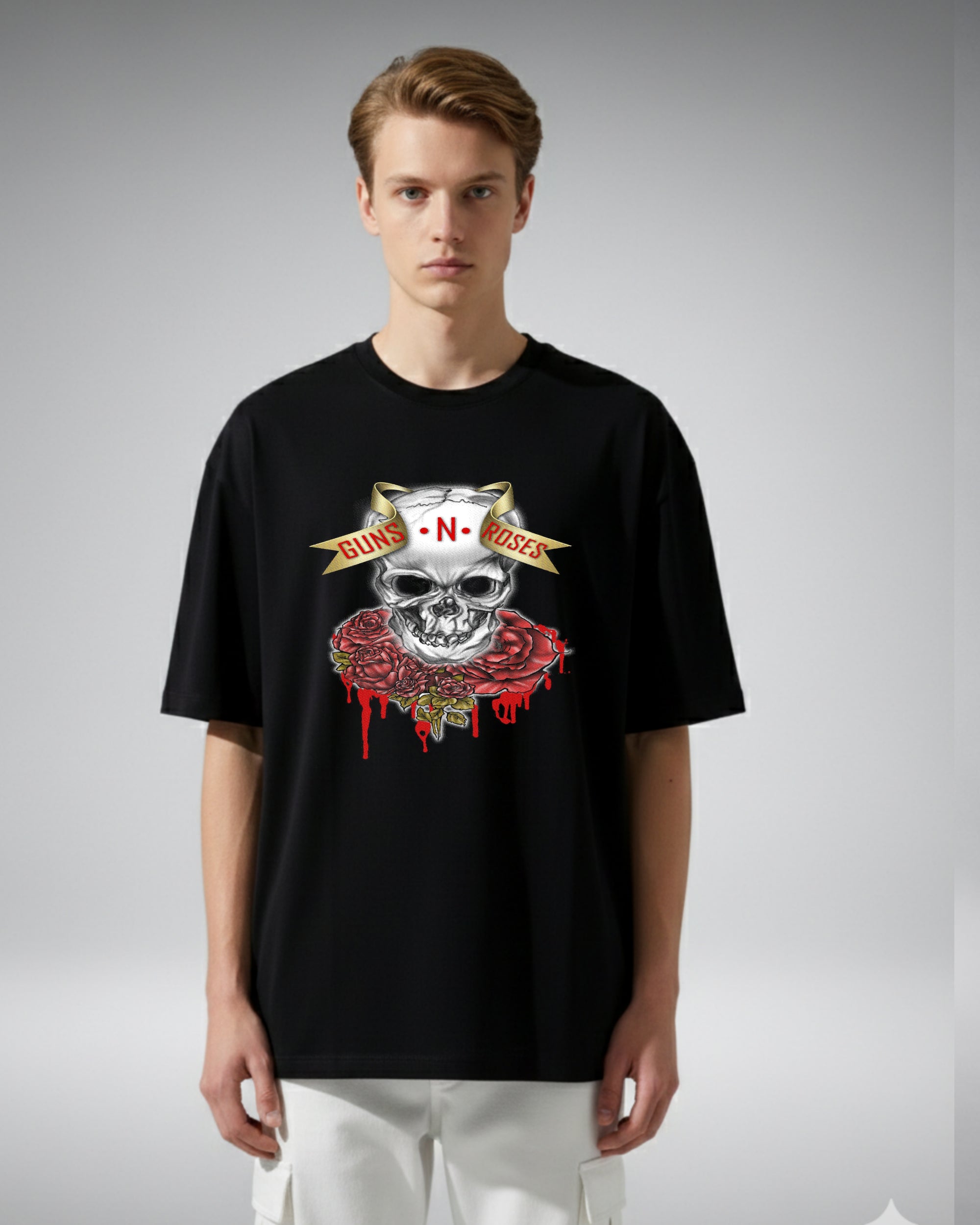 ZSSEL Crimson Skull Oversized Tee