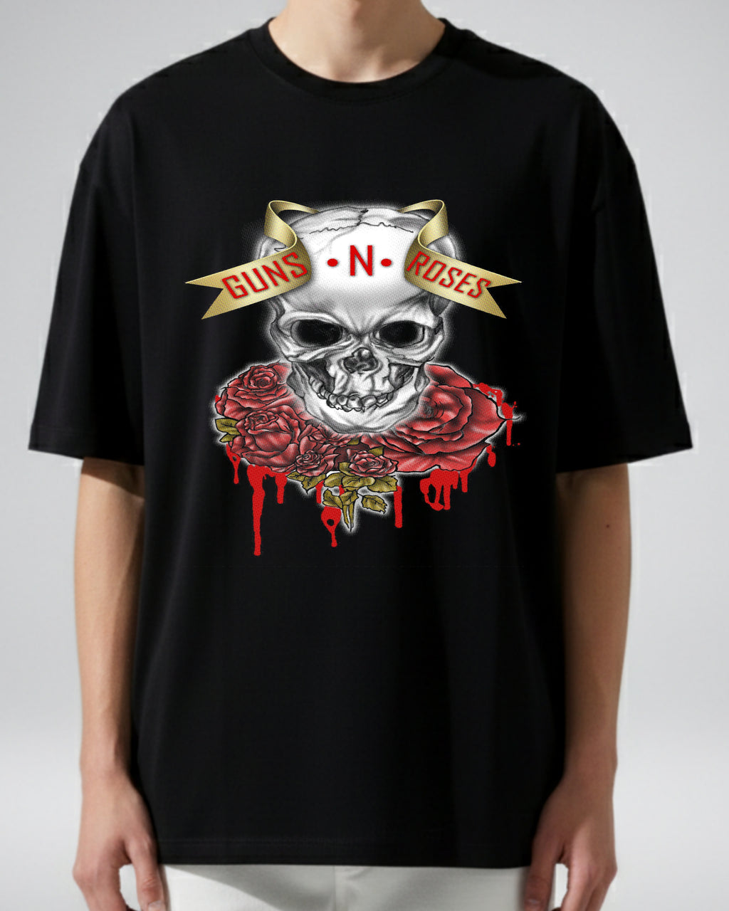 ZSSEL Crimson Skull Oversized Tee