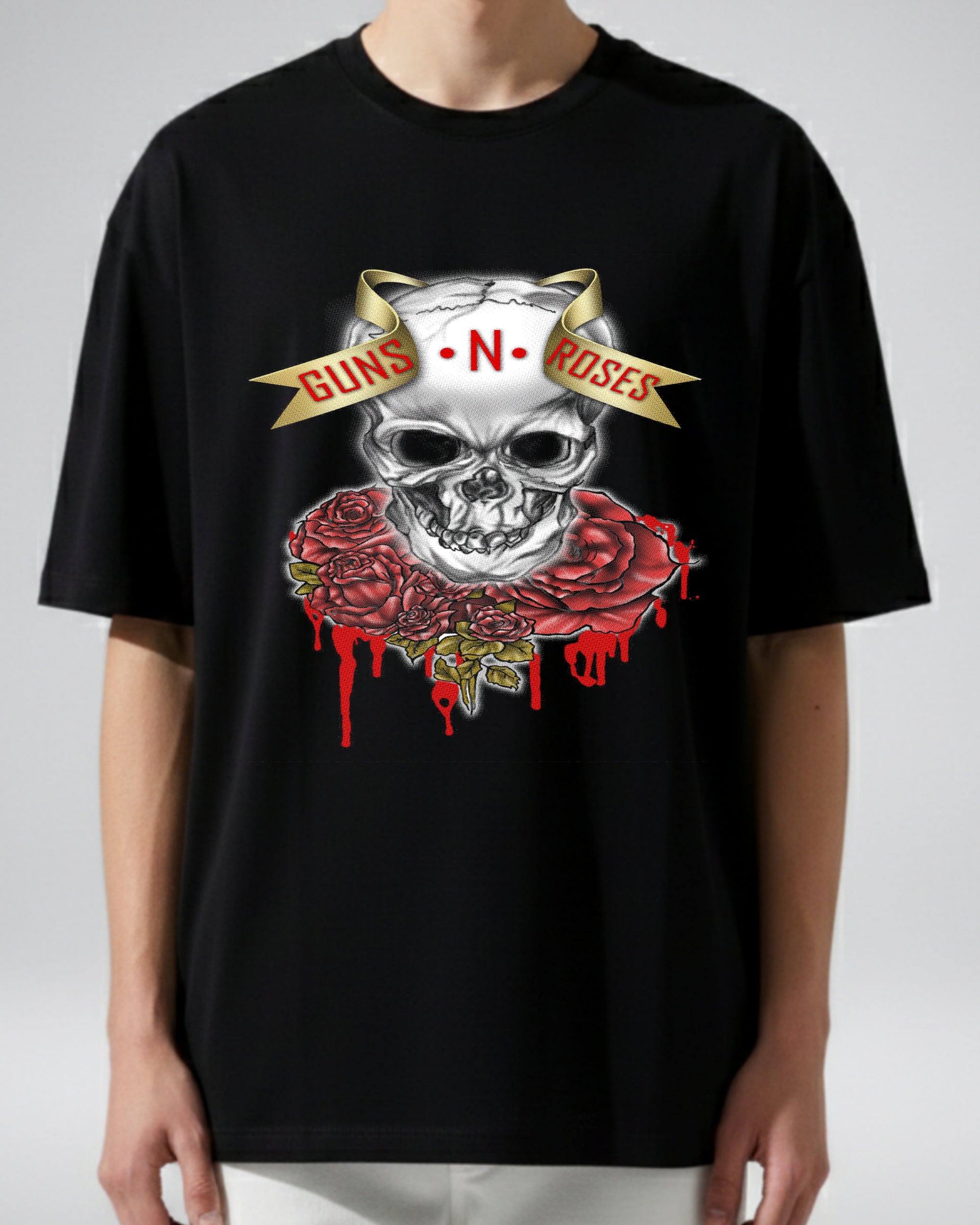 ZSSEL Crimson Skull Oversized Tee