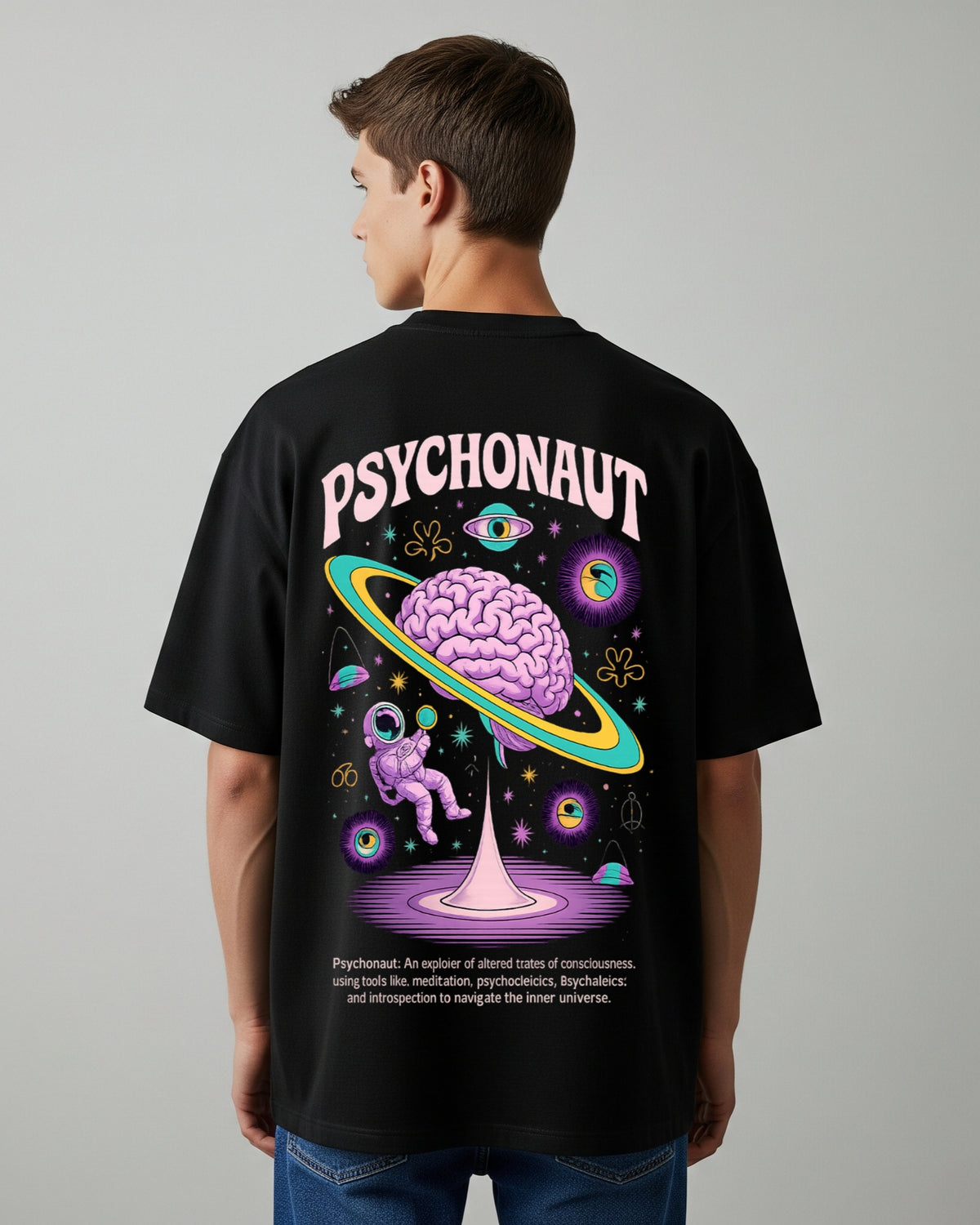 ZSSEL Psychonaut Oversized Tee – 240 GSM Heavyweight Cotton