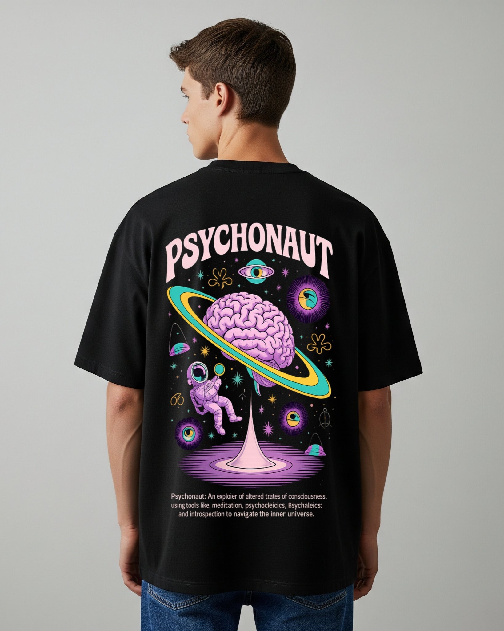 ZSSEL Psychonaut Oversized Tee – 240 GSM Heavyweight Cotton