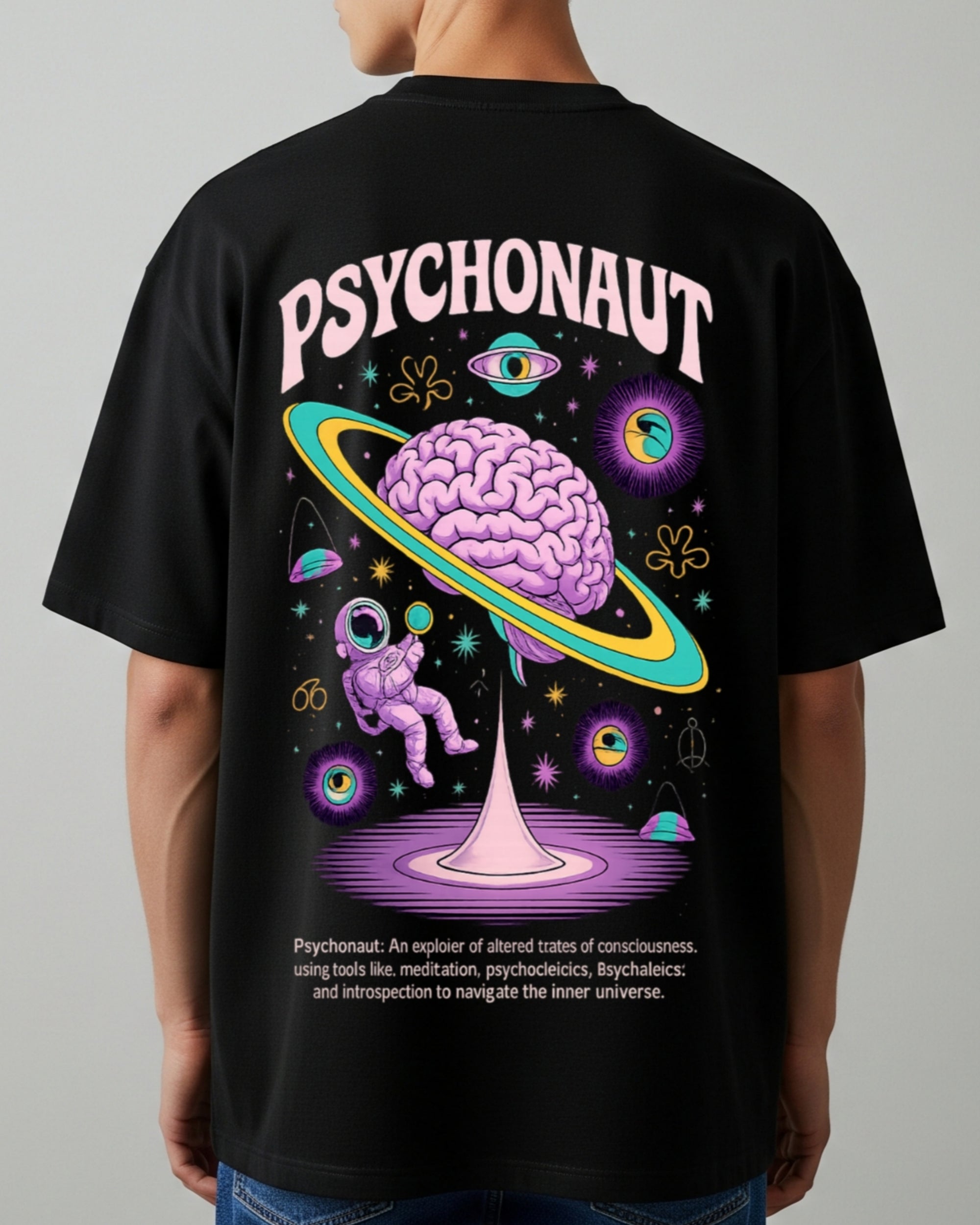 ZSSEL Psychonaut Oversized Tee – 240 GSM Heavyweight Cotton