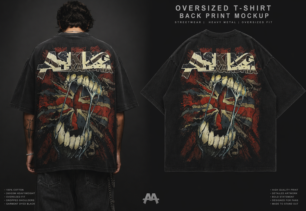 Skull Vintage Oversized T-Shirt – Luxury Streetwear Graphic Tee