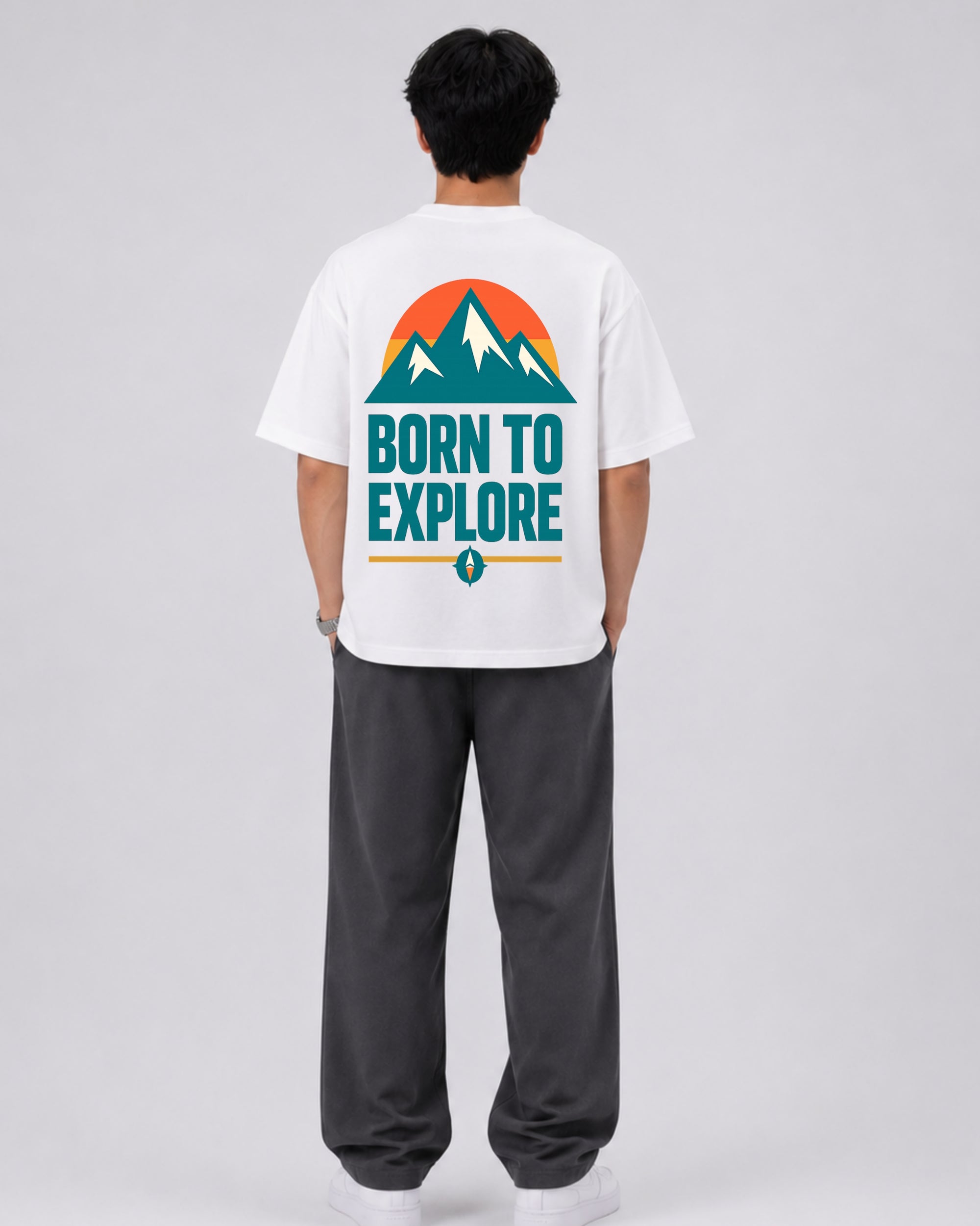 ZSSEL Born To Explore Oversized Tee