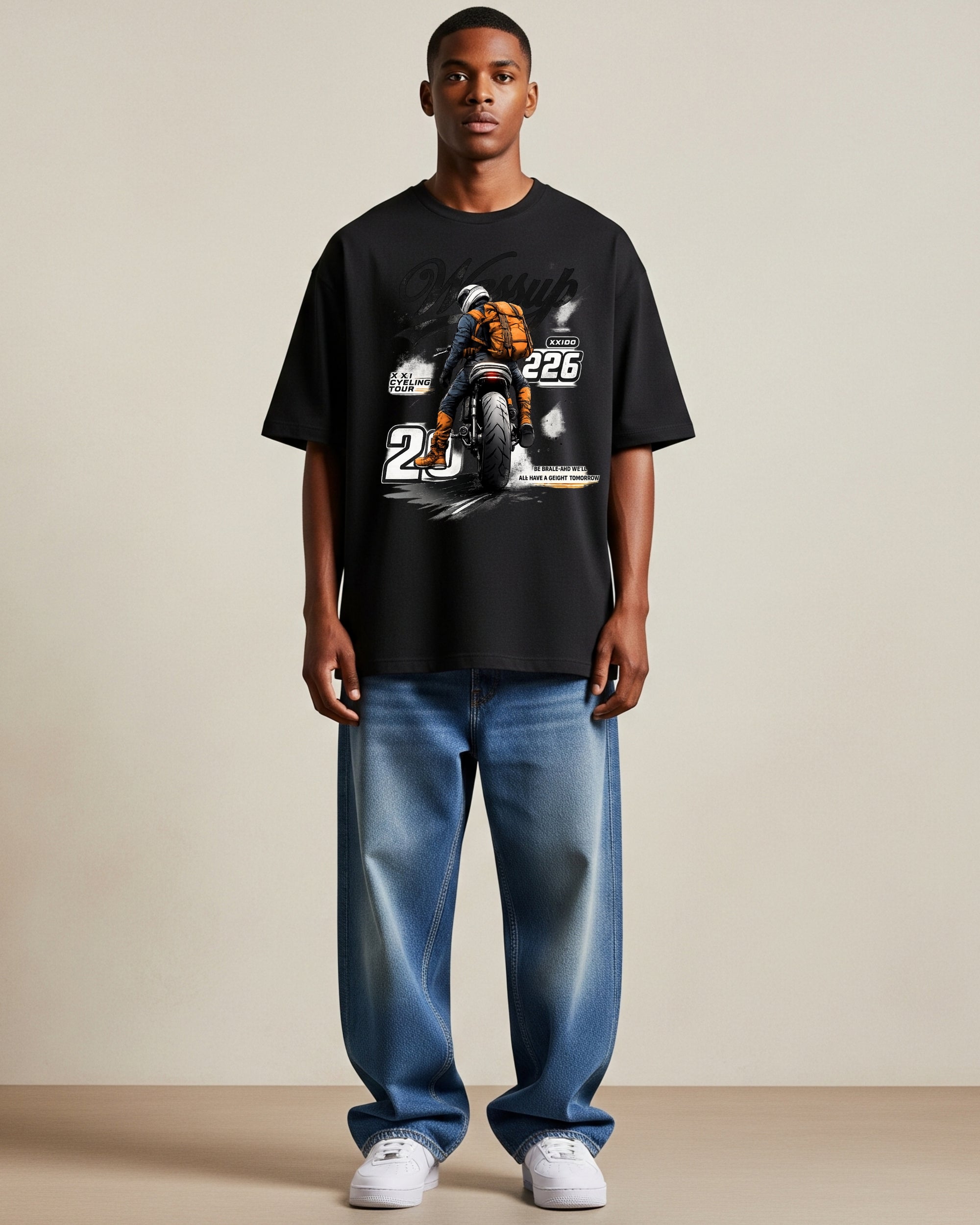 ZSSEL “Velocity 226” Oversized T-Shirt – 240 GSM Heavy Premium Cotton