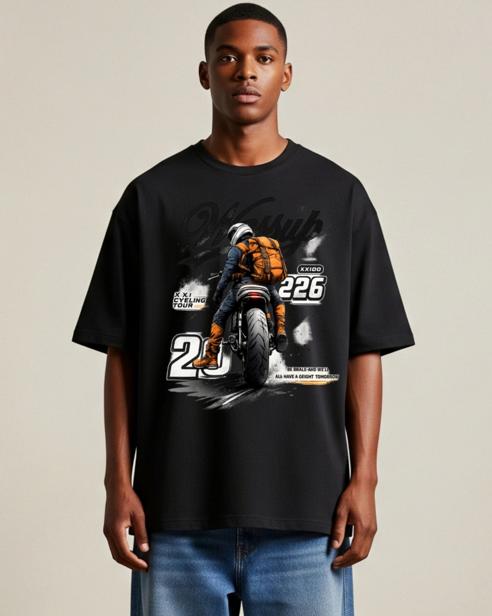 ZSSEL “Velocity 226” Oversized T-Shirt – 240 GSM Heavy Premium Cotton