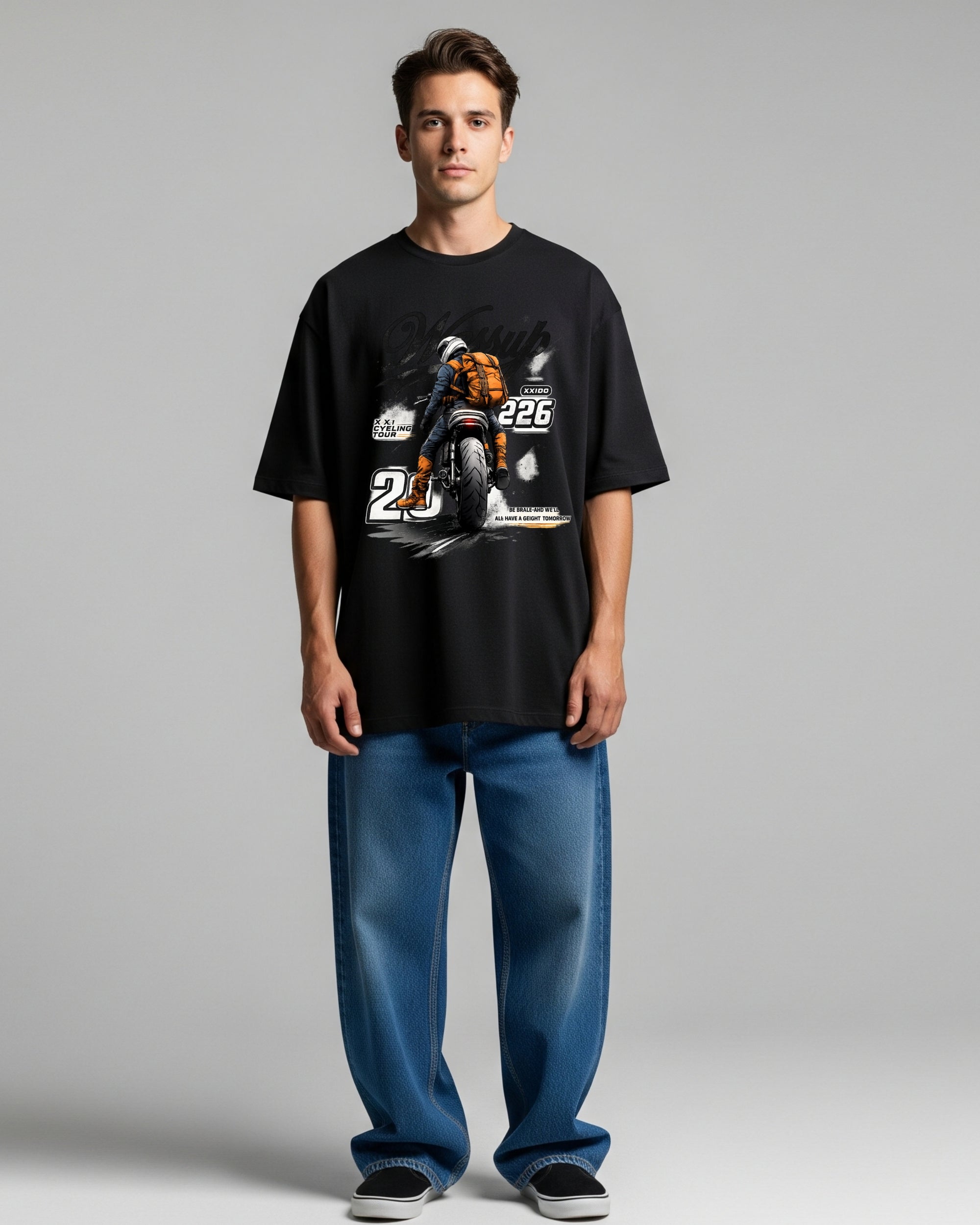 ZSSEL “Velocity 226” Oversized T-Shirt – 240 GSM Heavy Premium Cotton