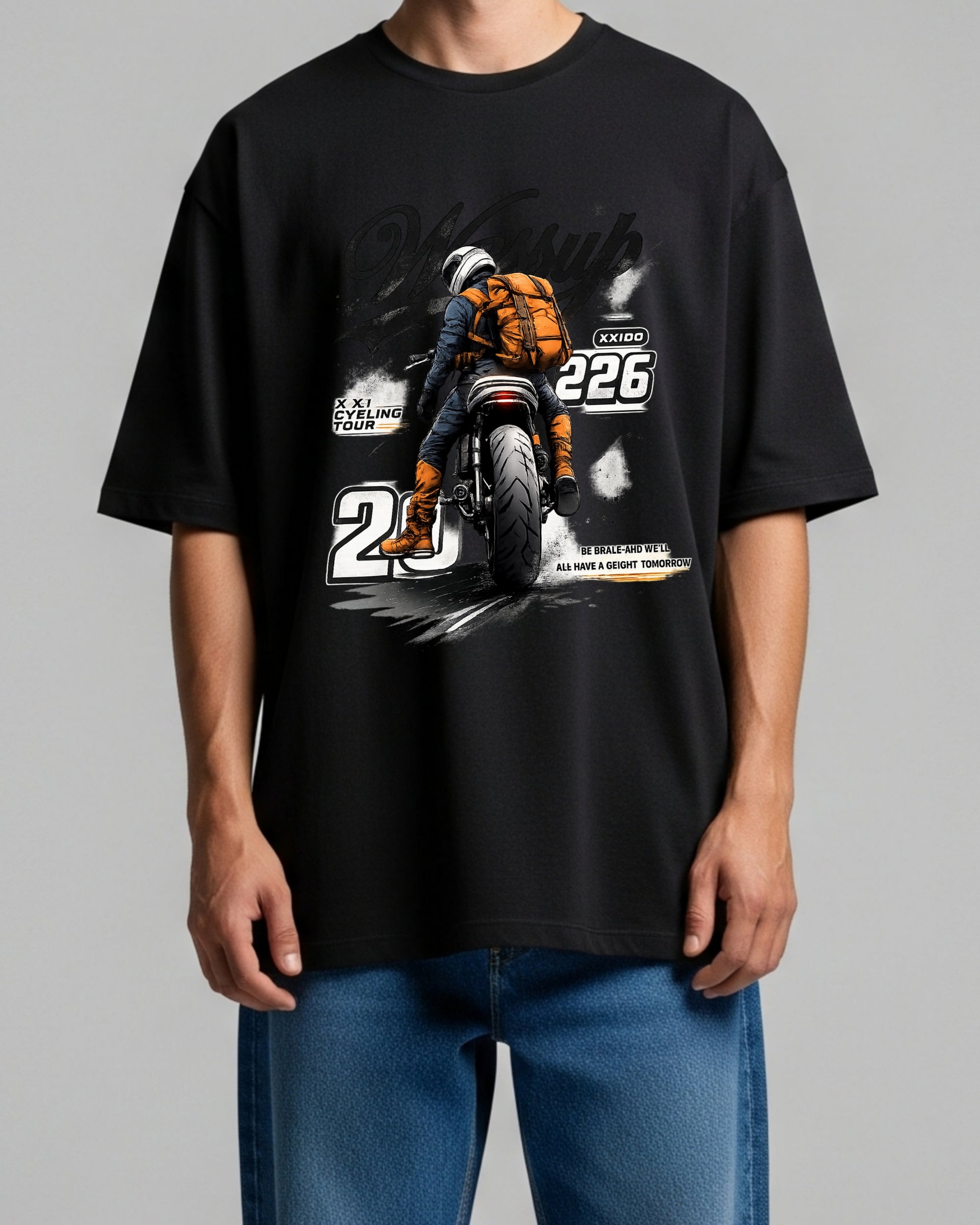 ZSSEL “Velocity 226” Oversized T-Shirt – 240 GSM Heavy Premium Cotton