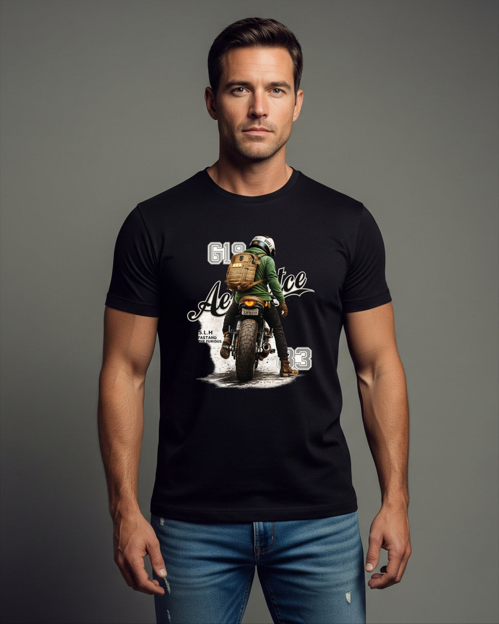 ZSSEL “Ride to Ascend” Regular Fit T-Shirt – 180 GSM Premium Cotton