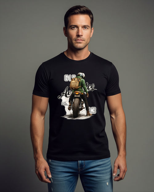 ZSSEL “Ride to Ascend” Regular Fit T-Shirt – 180 GSM Premium Cotton