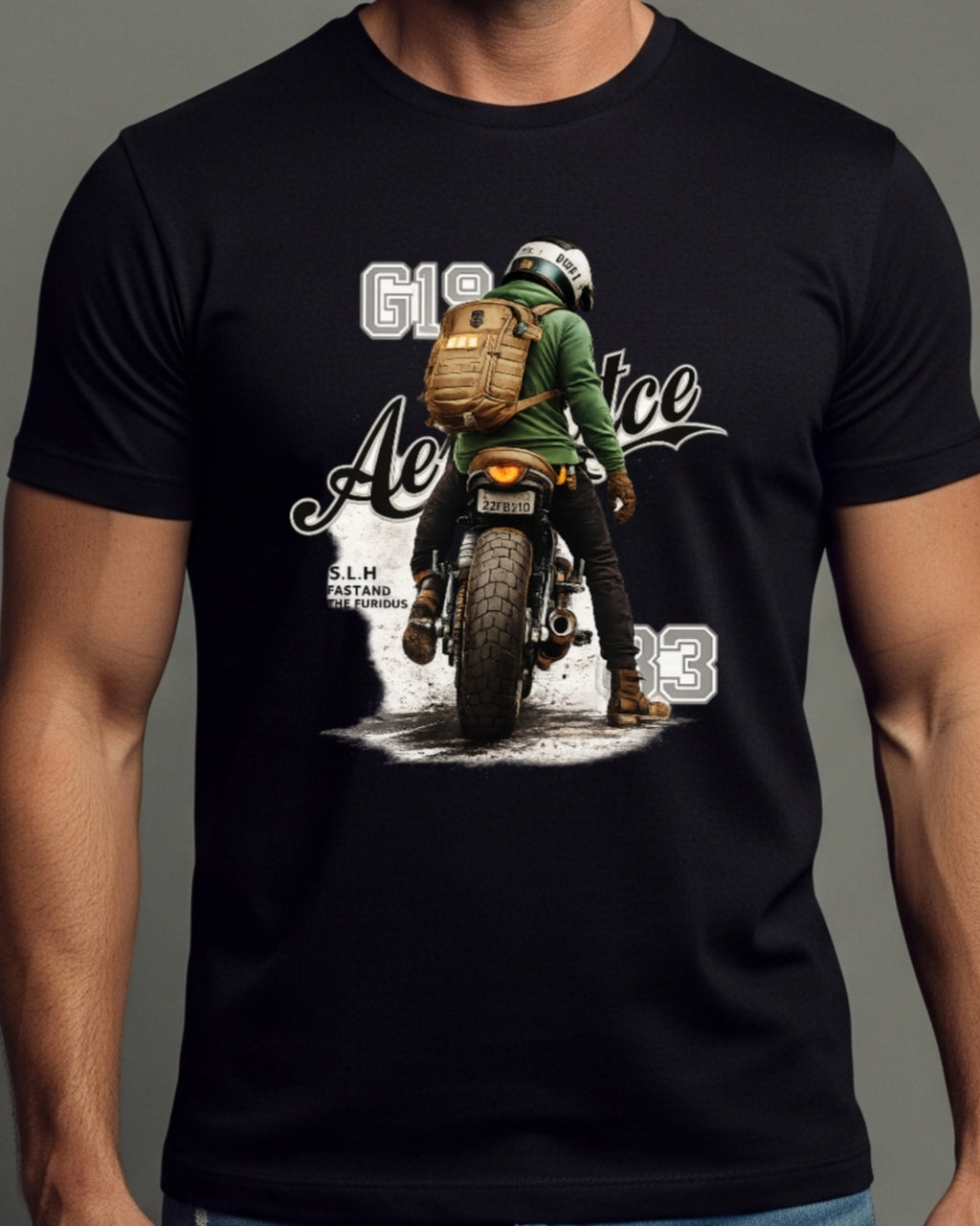 ZSSEL “Ride to Ascend” Regular Fit T-Shirt – 180 GSM Premium Cotton