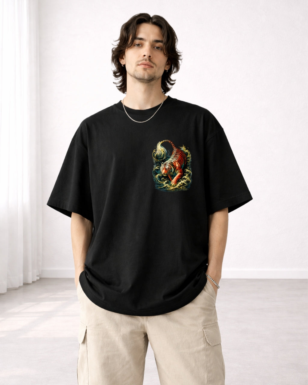 Tiger Motion Oversized T-Shirt