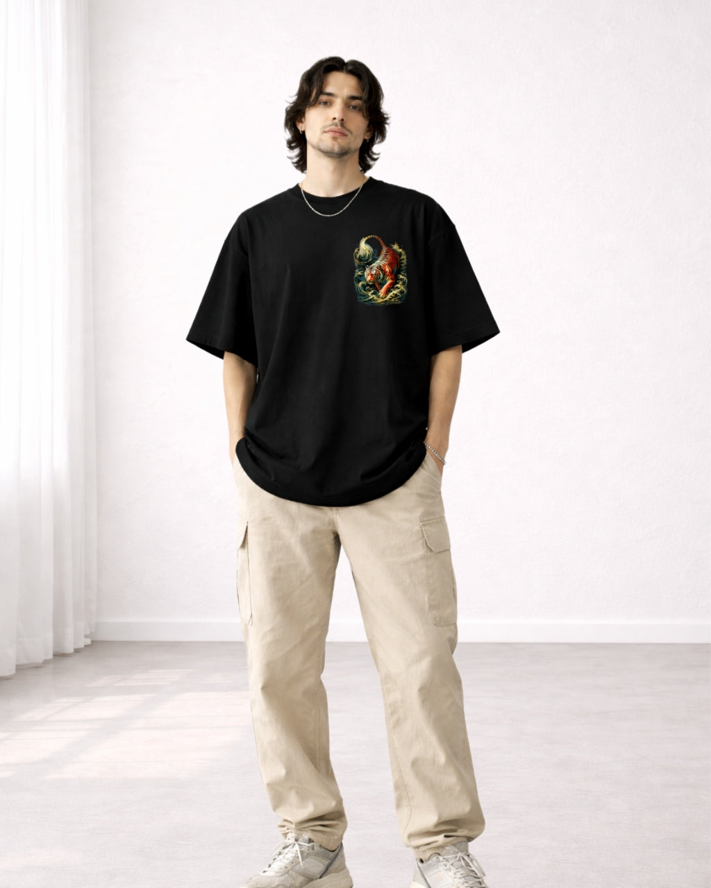 Tiger Motion Oversized T-Shirt