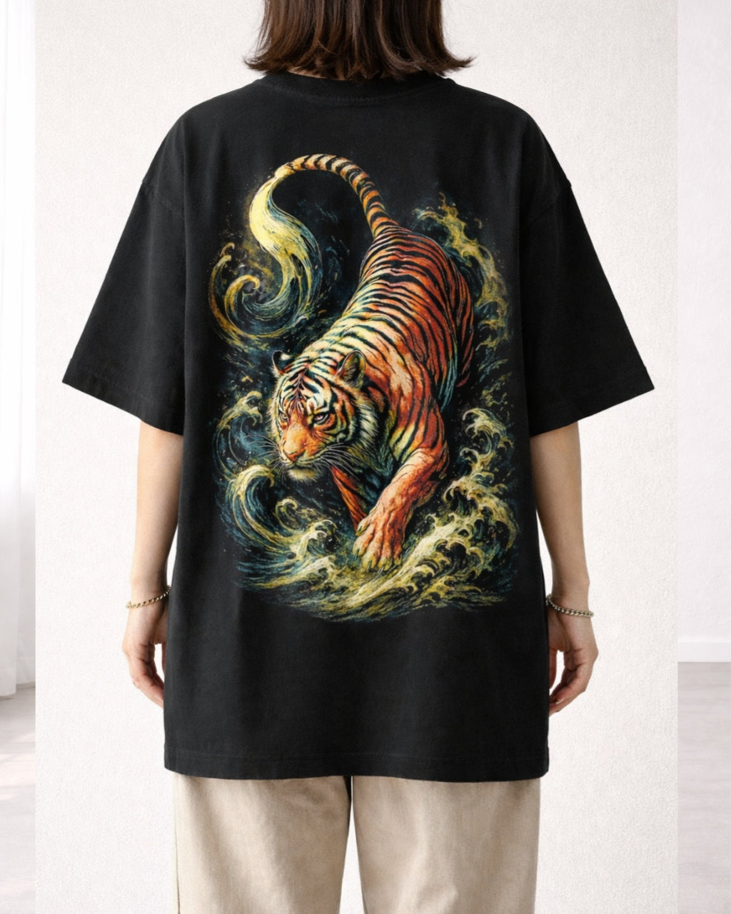 Tiger Motion Oversized T-Shirt