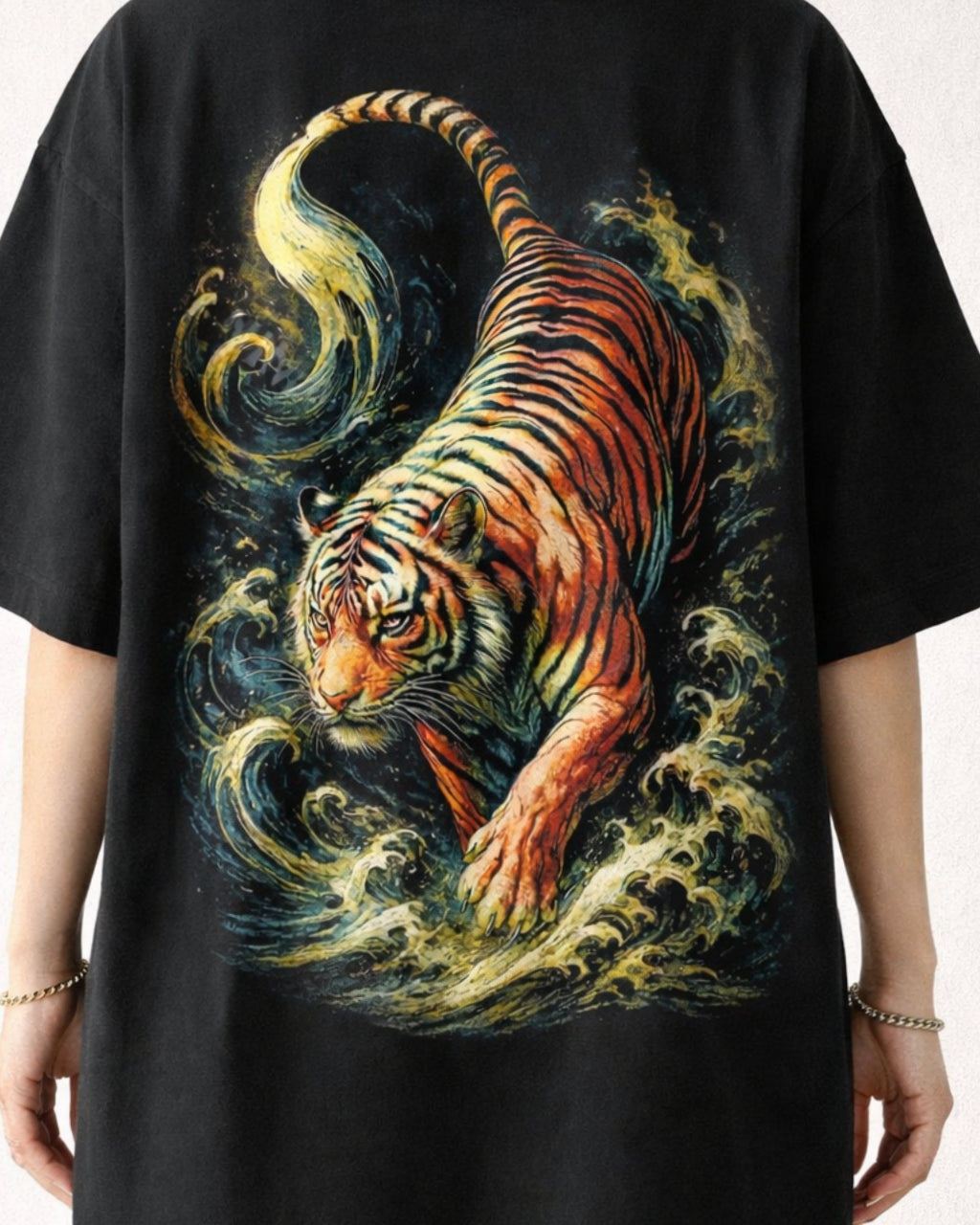 Tiger Motion Oversized T-Shirt