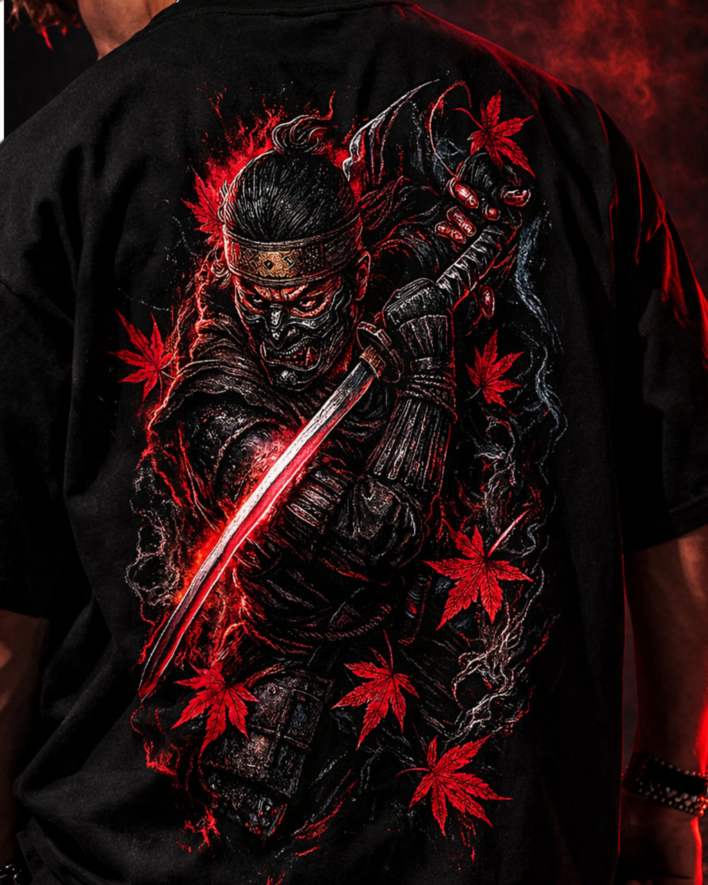 ZSSEL Crimson Shadow — Oversized Cotton T-Shirt