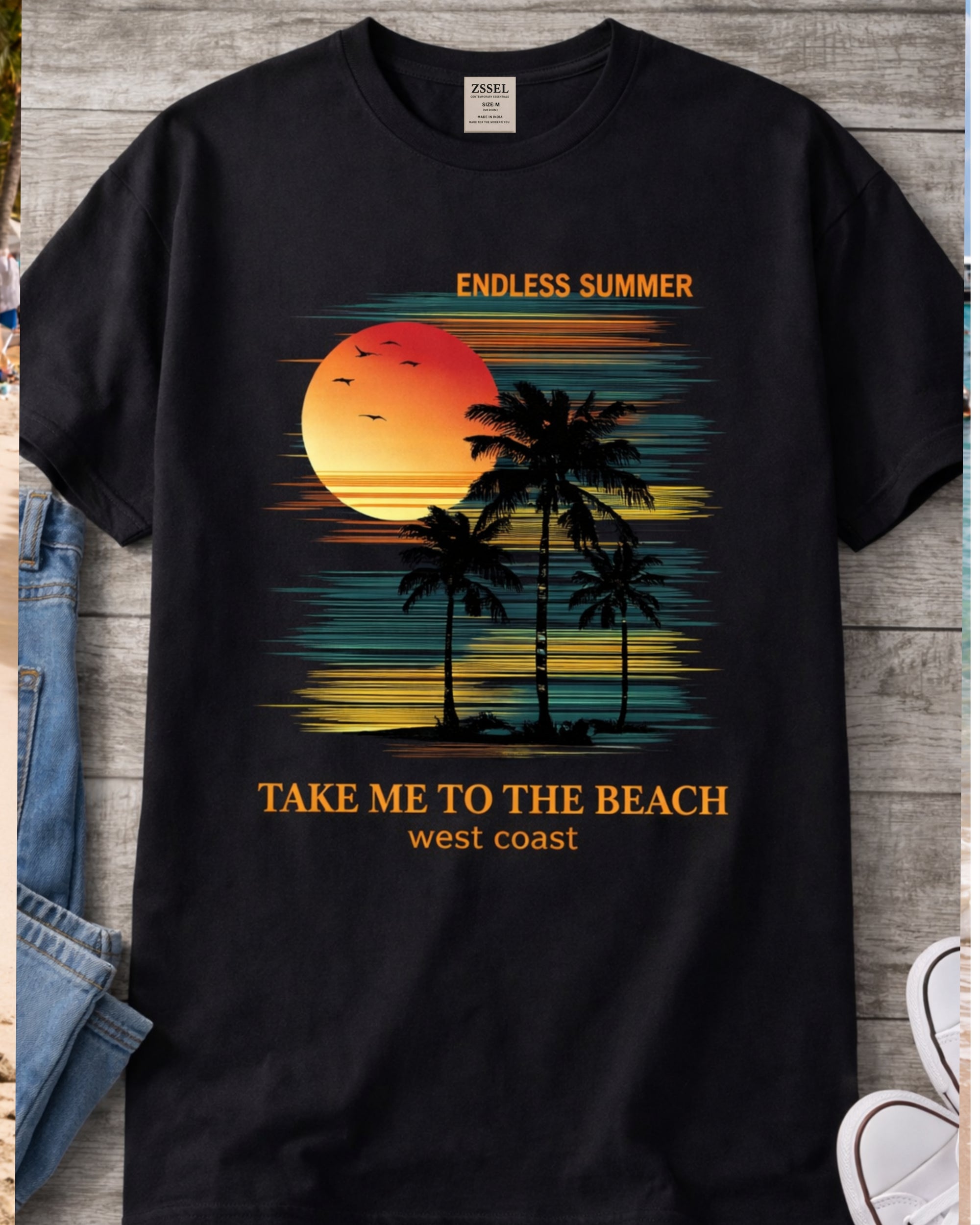 ZSSEL Endless Summer — Regular Fit Cotton T-Shirt