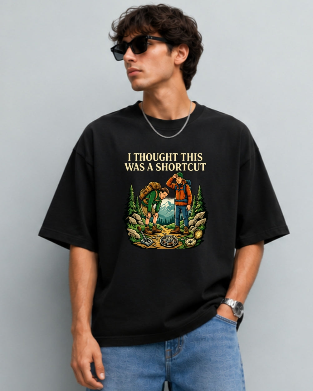 Shortcut Illusion — Oversized Statement Tee