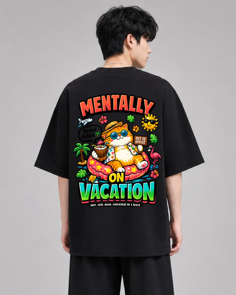 Mentally On Vacation Oversized T-Shirt