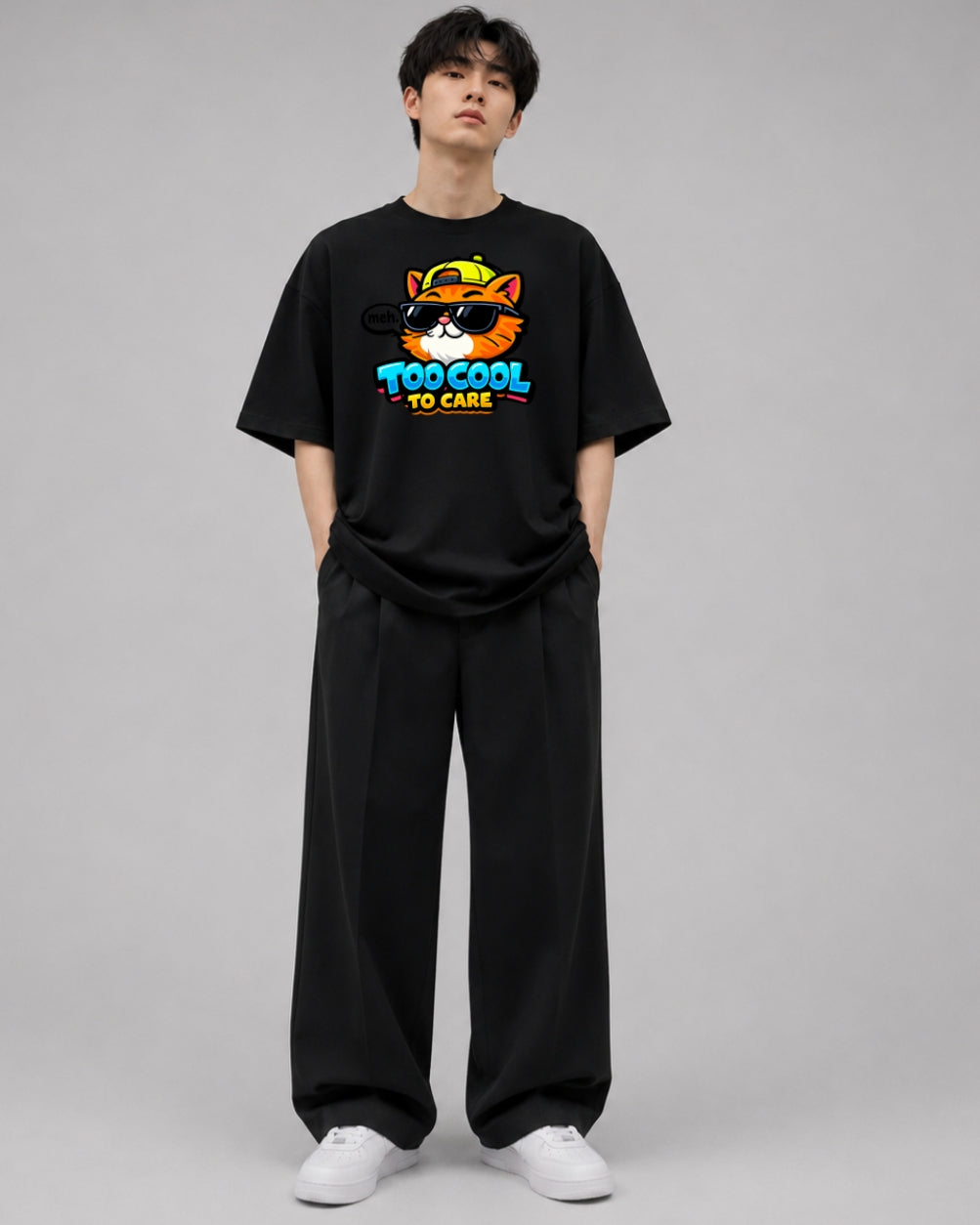 Too Cool To Care Oversized Tee