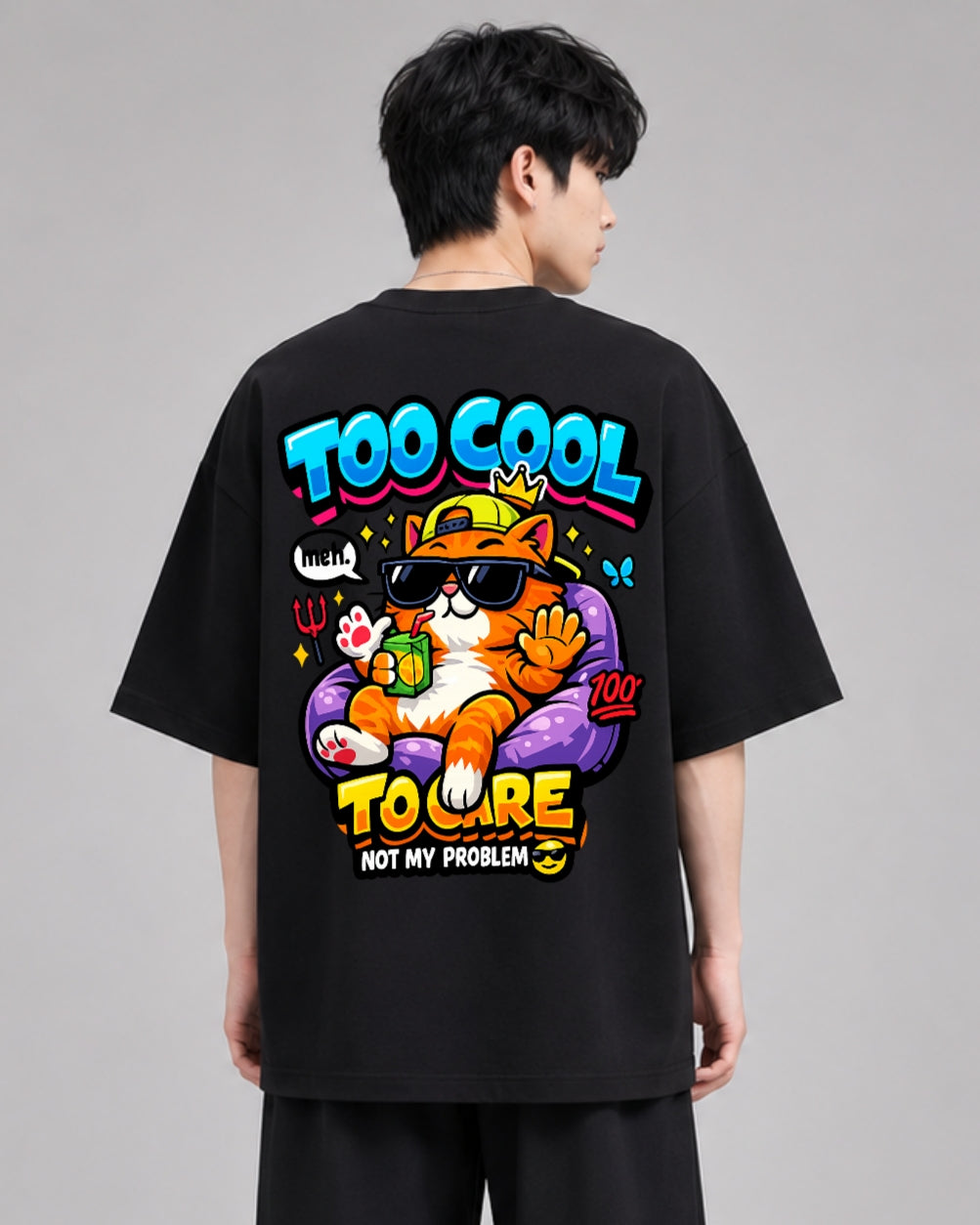 Too Cool To Care Oversized Tee