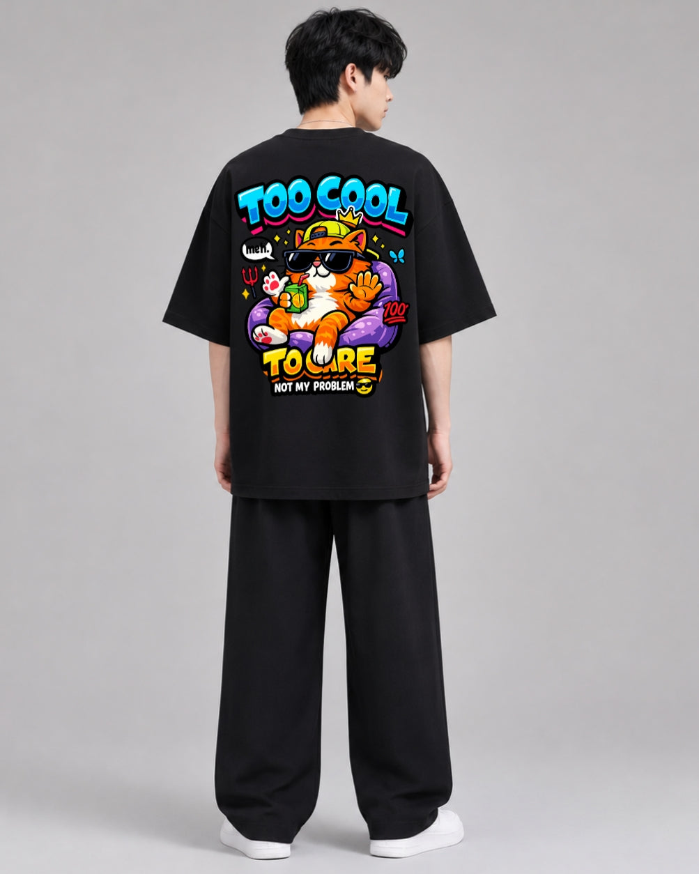 Too Cool To Care Oversized Tee