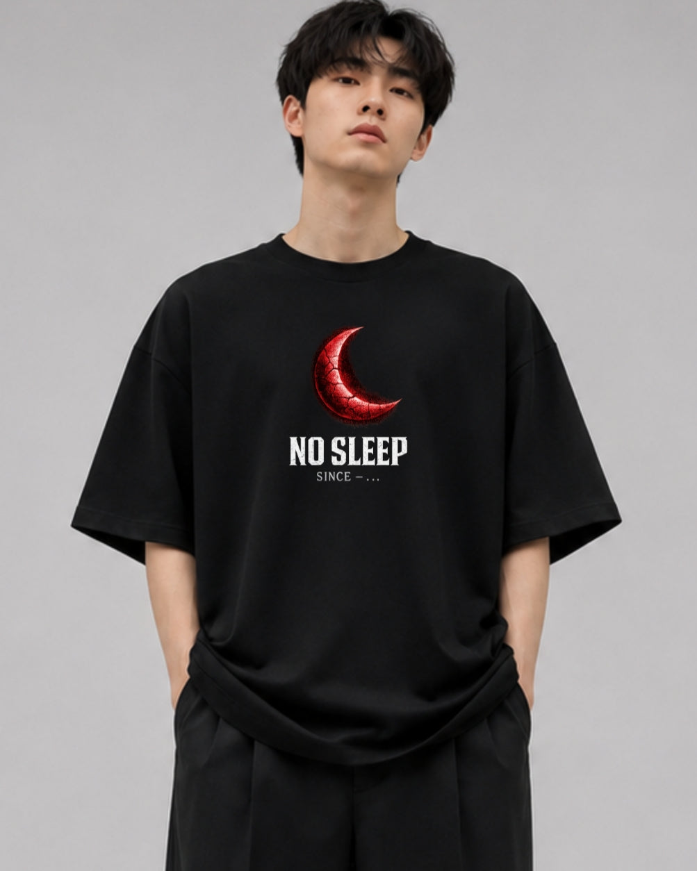 ZSSEL NO SLEEP Graphic Oversized T-Shirt