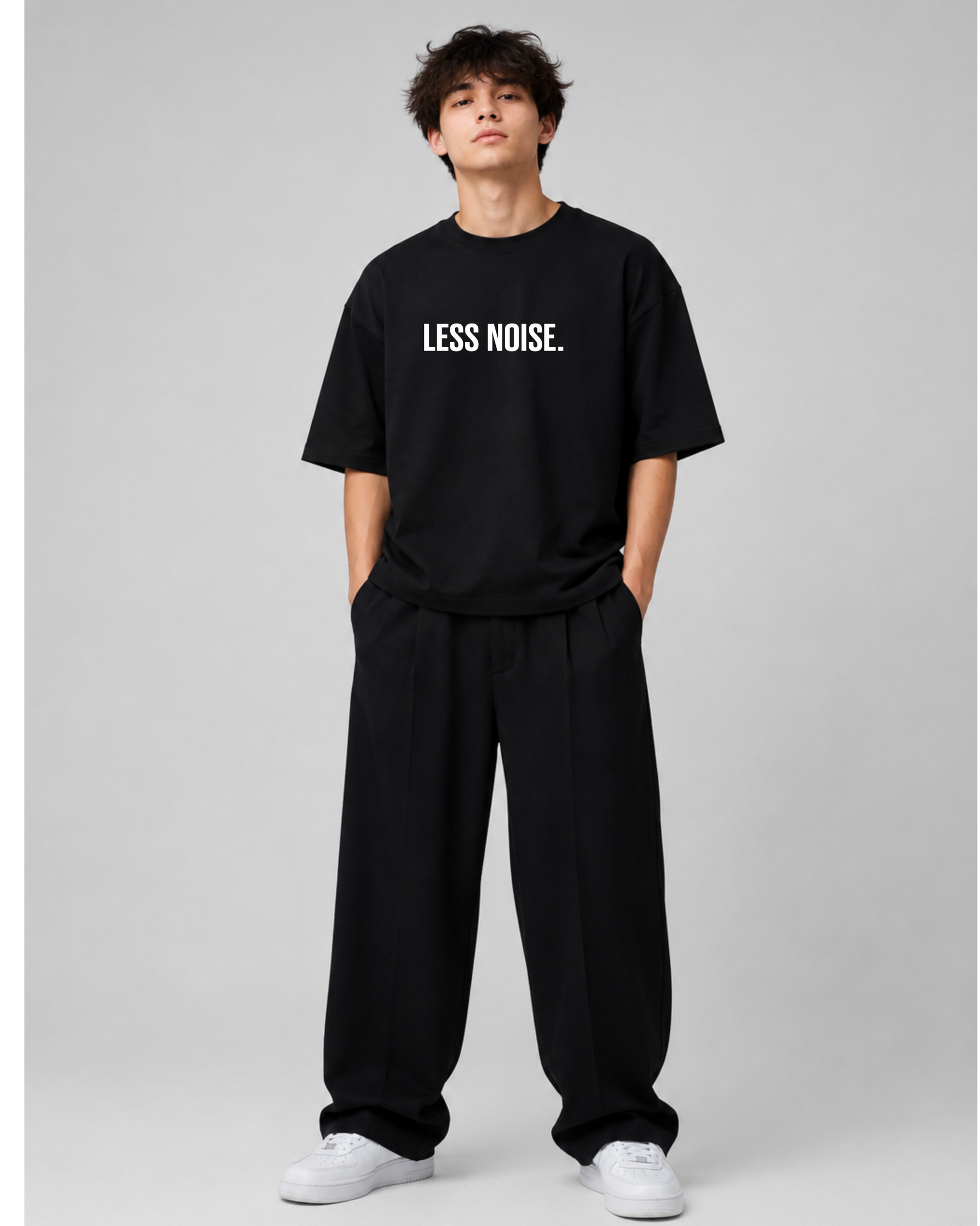ZSSEL Less Noise More Presence Oversized TEE.