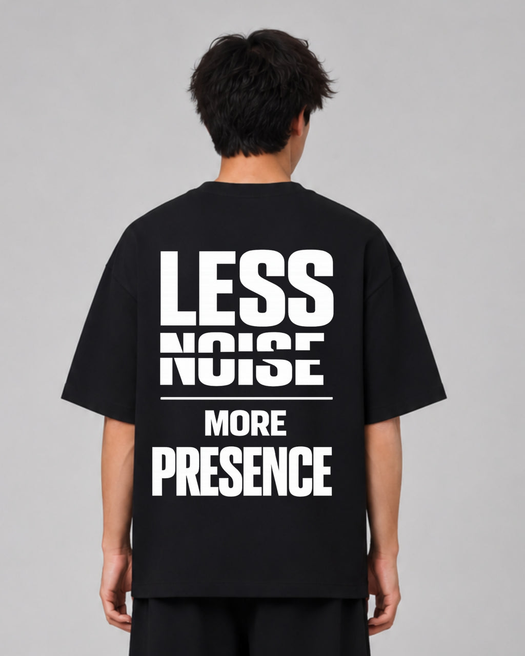ZSSEL Less Noise More Presence Oversized TEE.