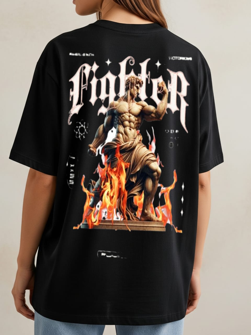 ZSSEL Oversized Tee – Fighter Flame Edition