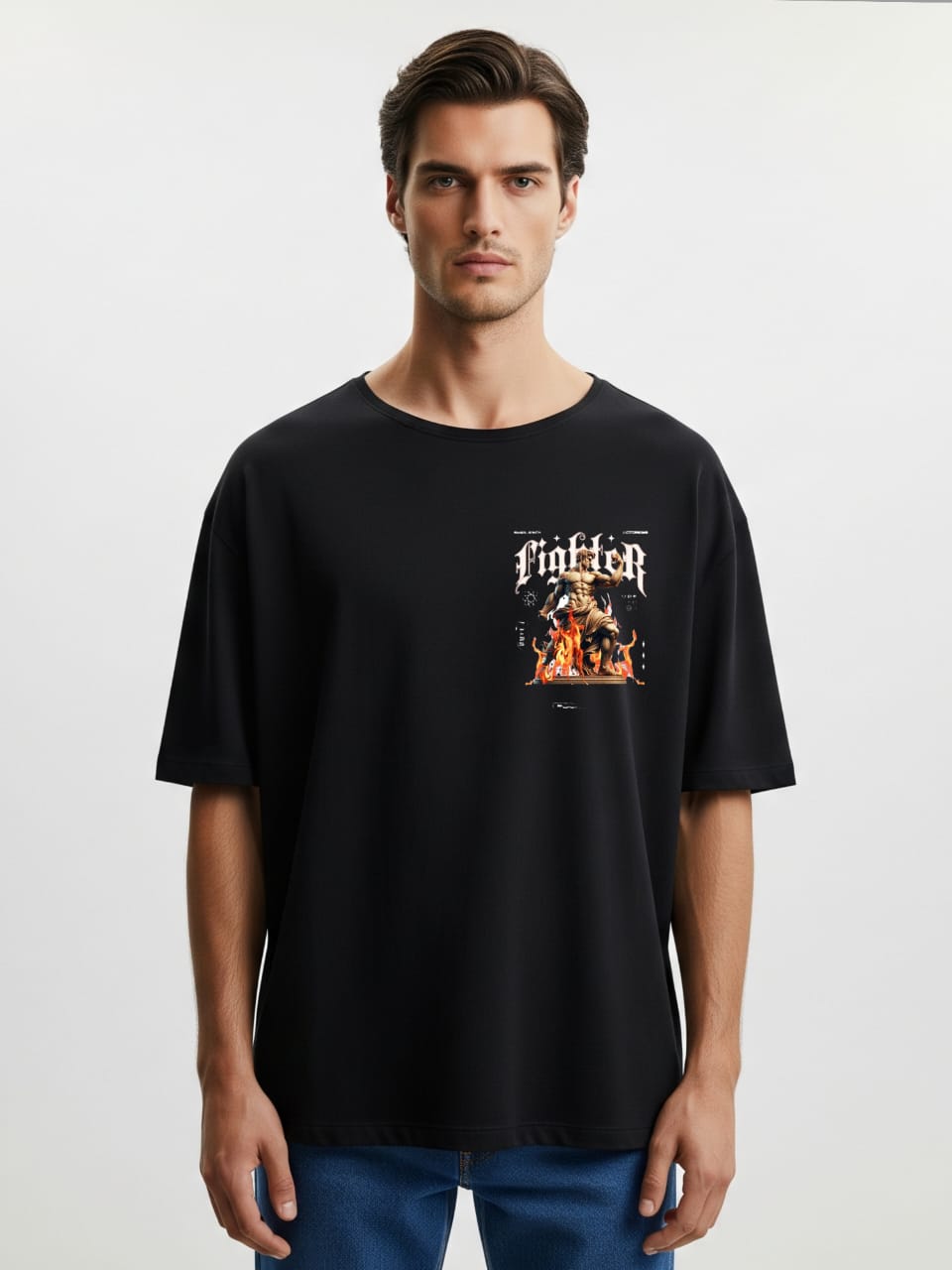 ZSSEL Oversized Tee – Fighter Flame Edition
