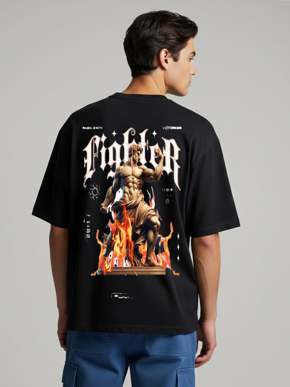 ZSSEL Oversized Tee – Fighter Flame Edition
