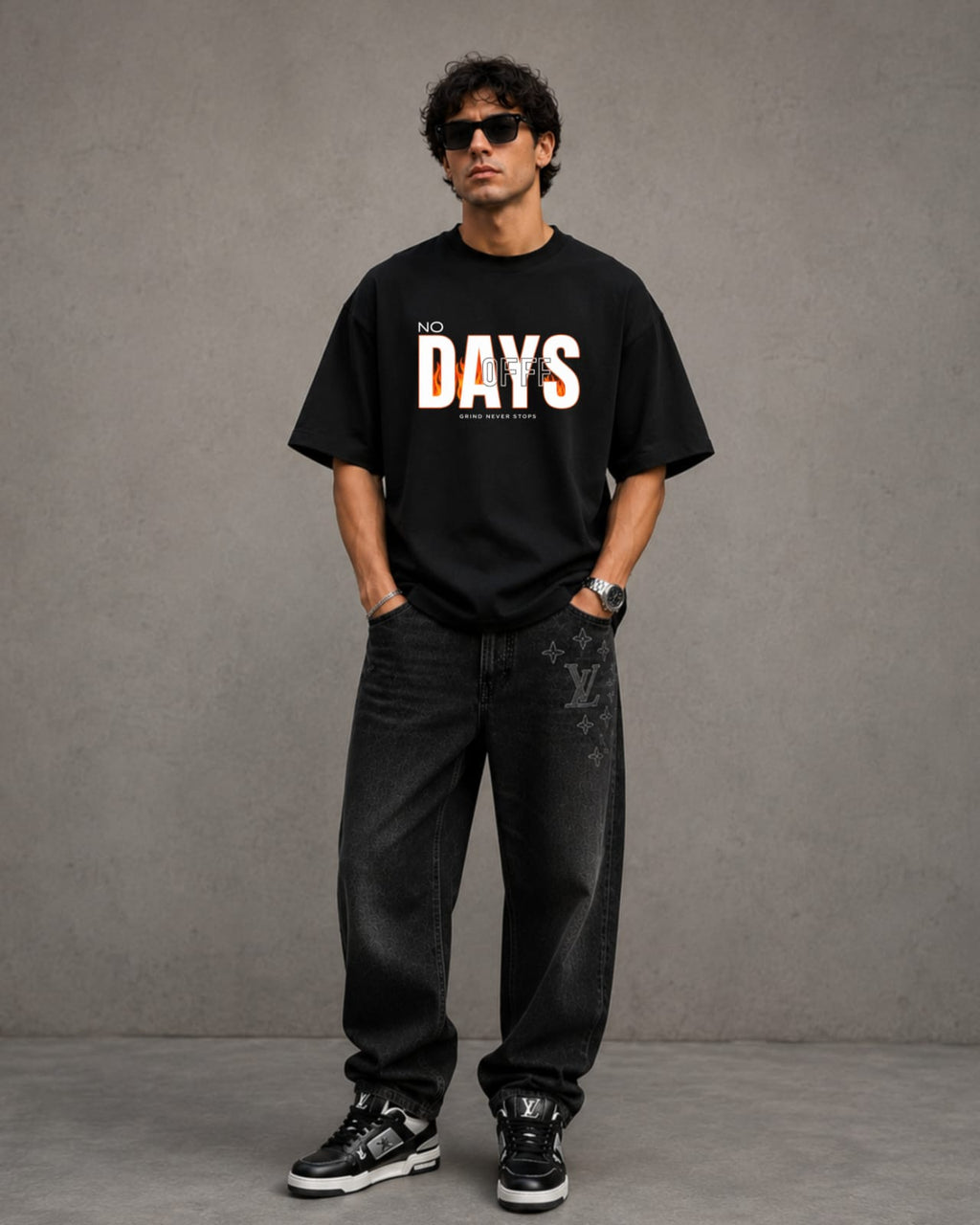 ZSSEL NO DAYS OFF 240 GSM Premium Oversized T-Shirt