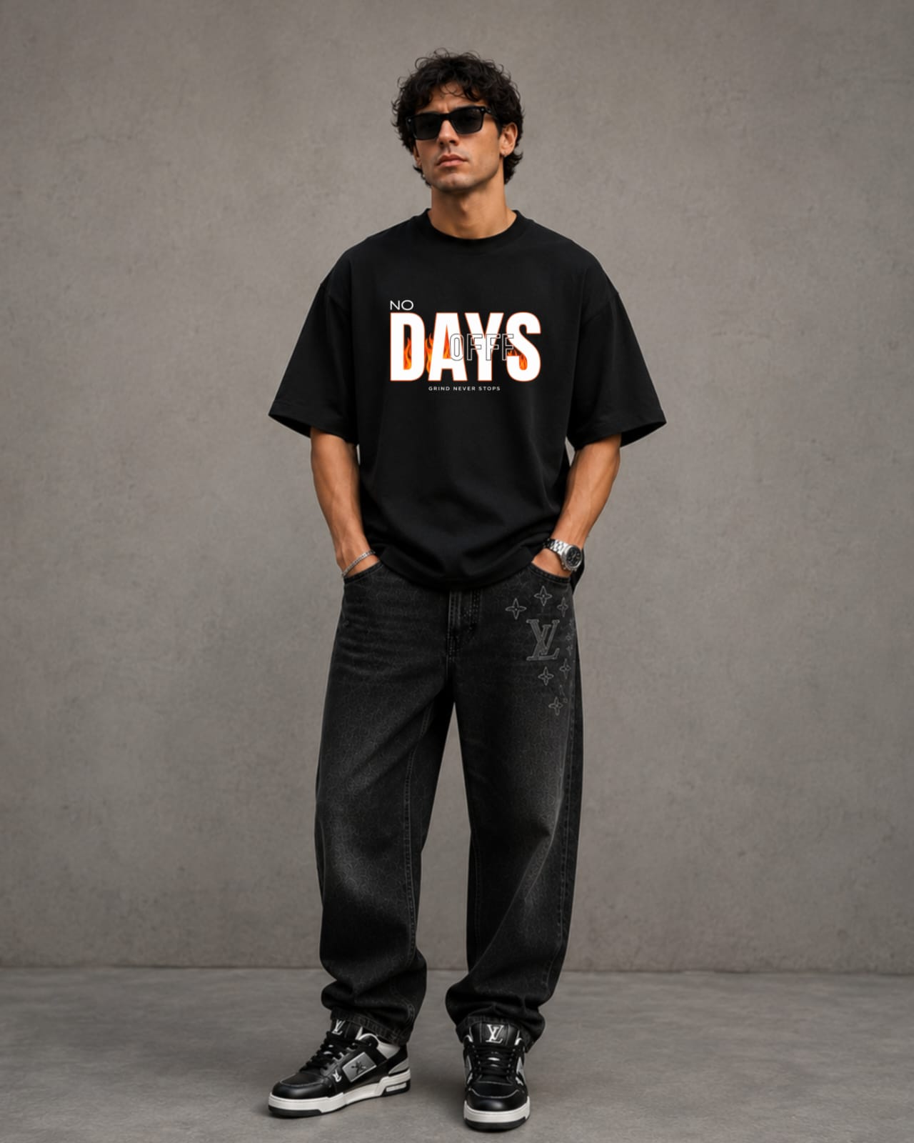 ZSSEL NO DAYS OFF 240 GSM Premium Oversized T-Shirt