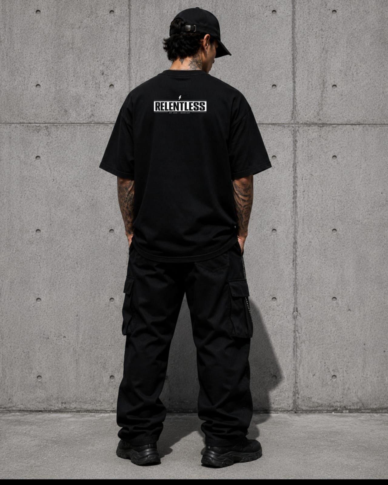 ZSSEL  RELENTLESS 240 GSM Premium Oversized T-Shirt