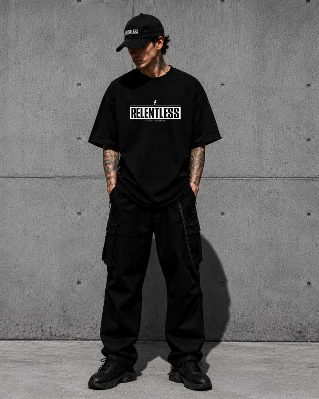 ZSSEL  RELENTLESS 240 GSM Premium Oversized T-Shirt