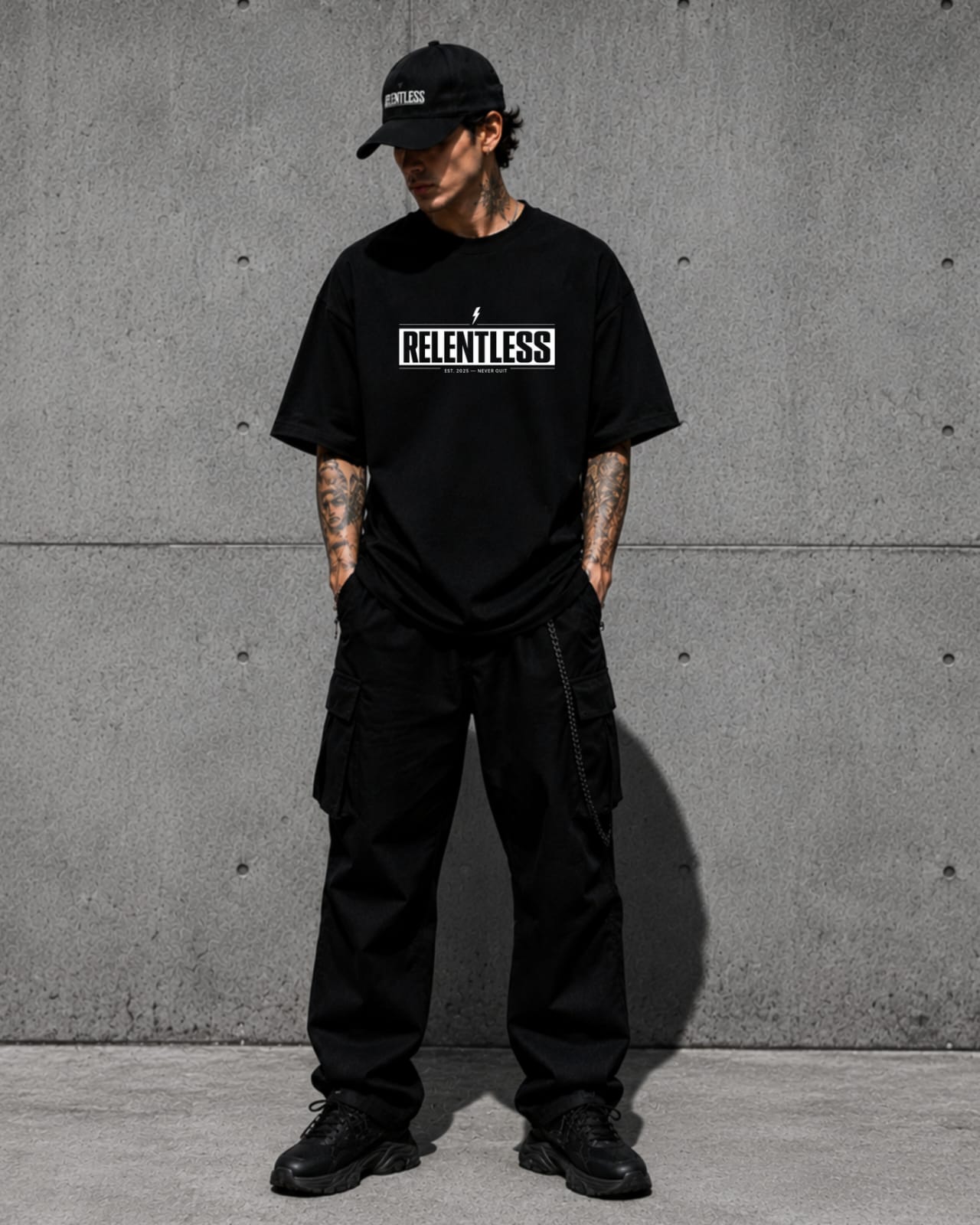 ZSSEL  RELENTLESS 240 GSM Premium Oversized T-Shirt