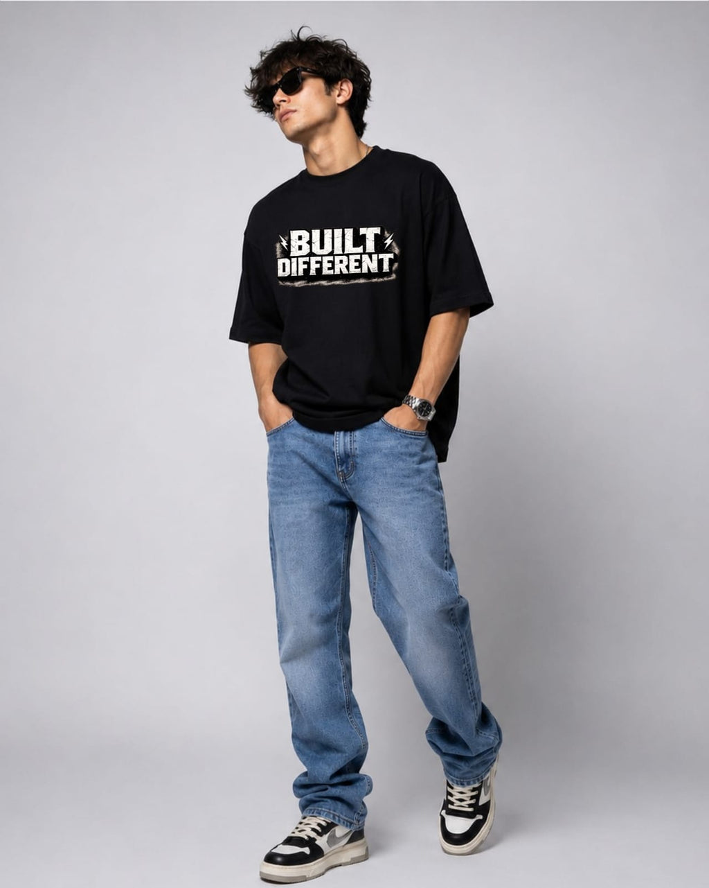 zssel BUILT DIFFERENT 240 GSM Premium Oversized T-Shirt
