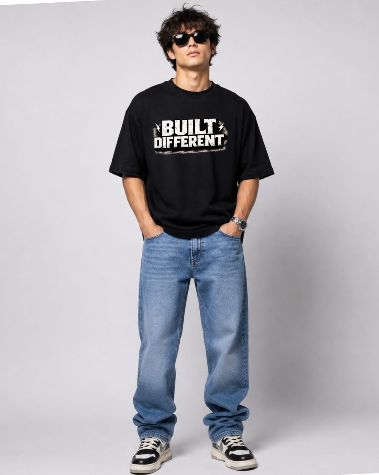 zssel BUILT DIFFERENT 240 GSM Premium Oversized T-Shirt