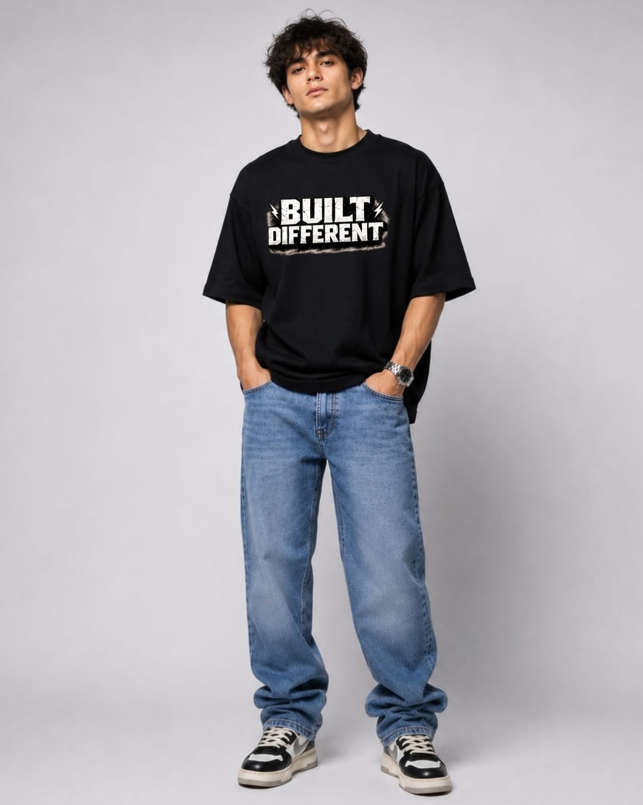 zssel BUILT DIFFERENT 240 GSM Premium Oversized T-Shirt