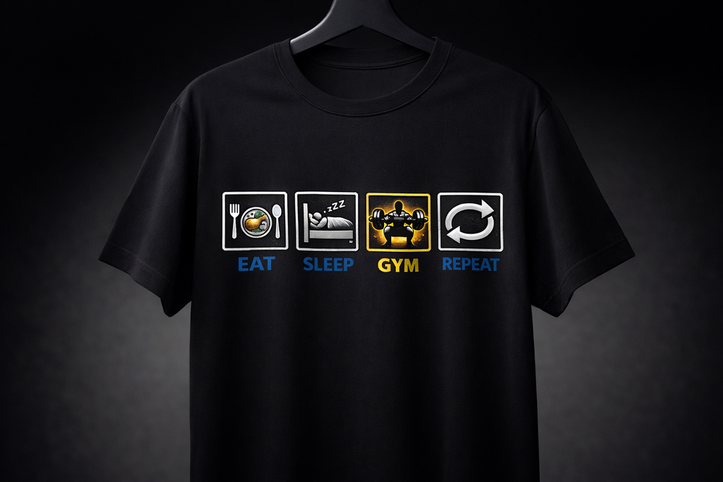 ZSSEL “Gym Ritual” Regular Fit T-Shirt – 180 GSM Premium Cotton