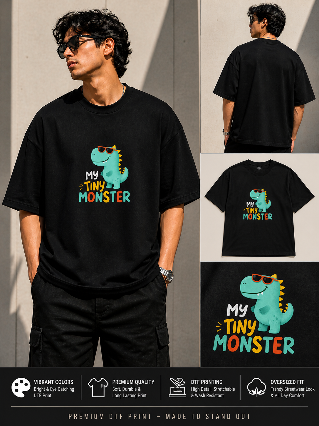 Tiny Monster — Quiet Luxury Edition Oversized tee