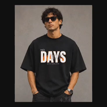 ZSSEL NO DAYS OFF 240 GSM Premium Oversized T-Shirt
