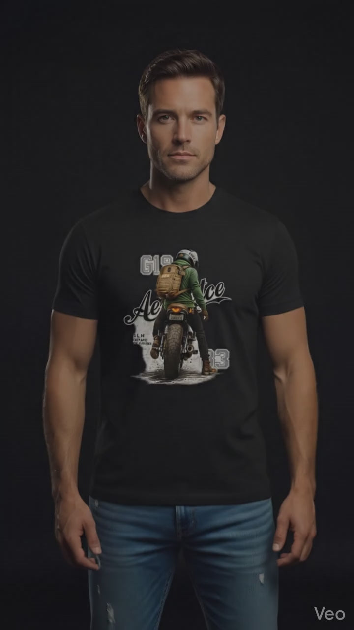 ZSSEL “Ride to Ascend” Regular Fit T-Shirt – 180 GSM Premium Cotton